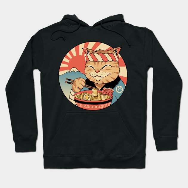 Catana Ramen Front Print Hoodie by Vincent Trinidad Art